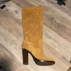 Michael Kors caramel suede slouchy boots